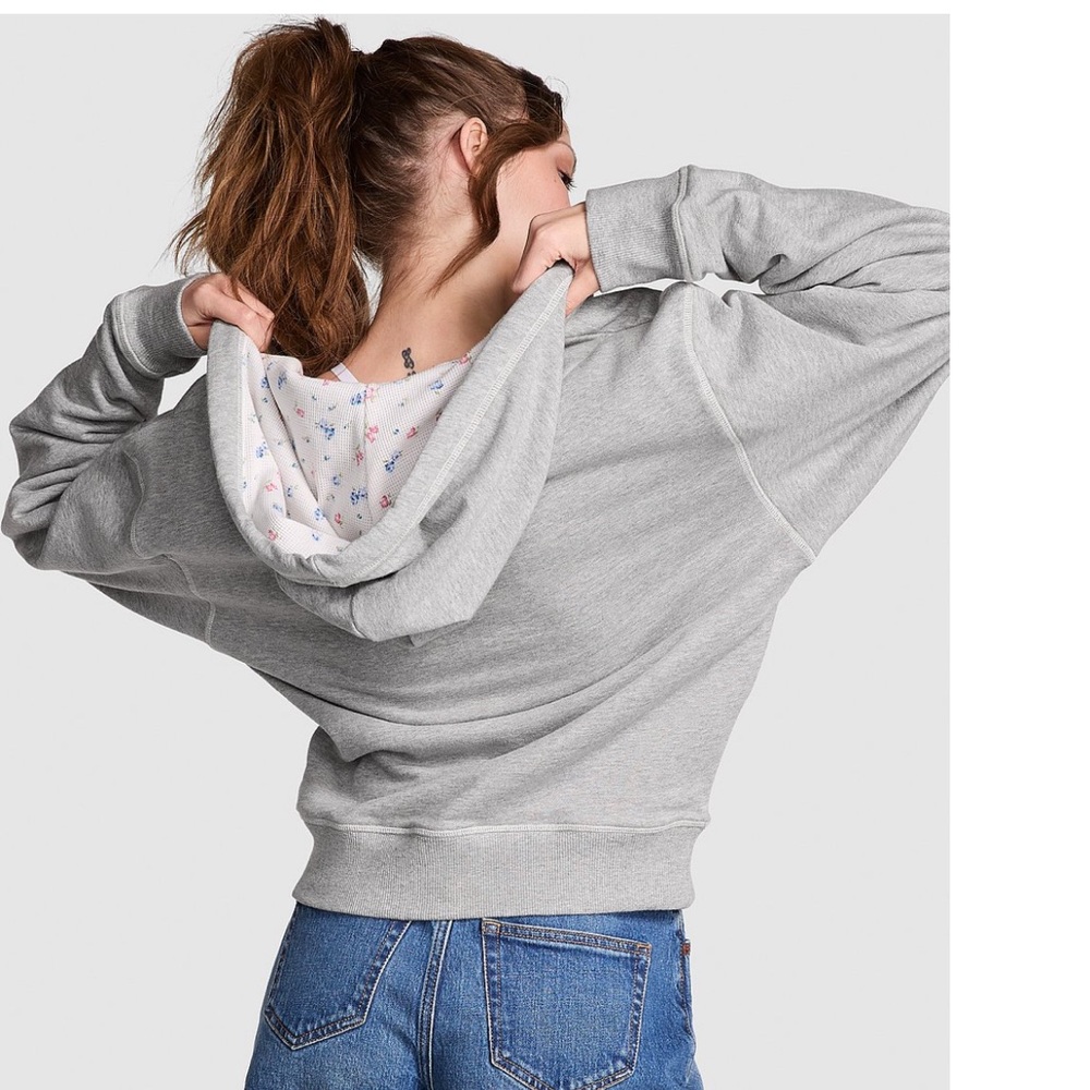 Berry Cotton Zip Up Hoodie Pink by Frankies Bikinis